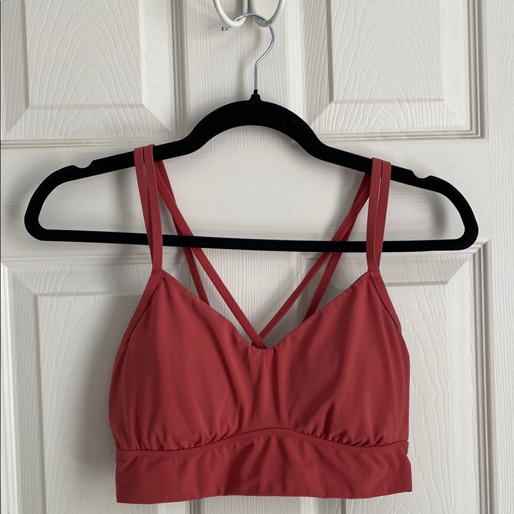 All in Motion Red Sports Bra with Double Straps